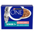 Purina One Senior 7+ Salmon & Ocean Fish Wet Cat Food - 5 Pack of (8x85g), Purina One,