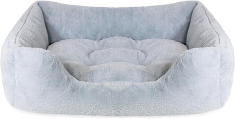 Rosewood 40 Winks Fur Square Bed - Blue, Rosewood, Medium