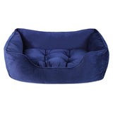 Rosewood 40 Winks Velvet Square Bed - Navy, Rosewood, Small