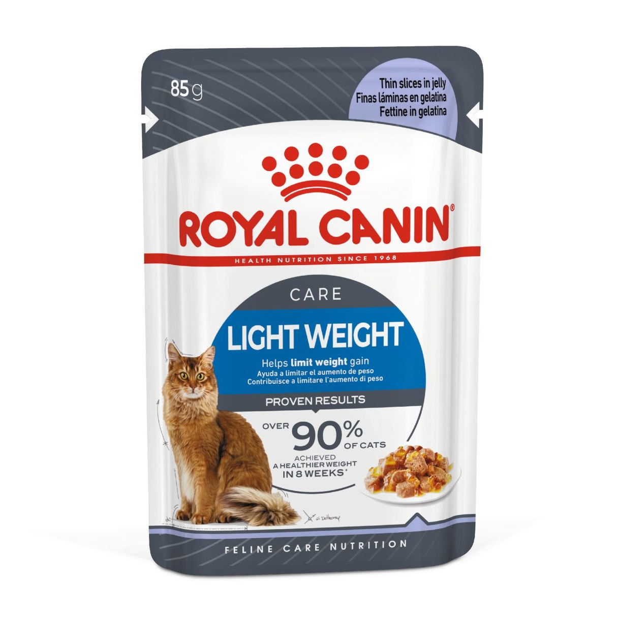 Royal Canin Light Weight Care Thin Slices In Jelly Adult Wet Cat Food 12 x 85g, Royal Canin,