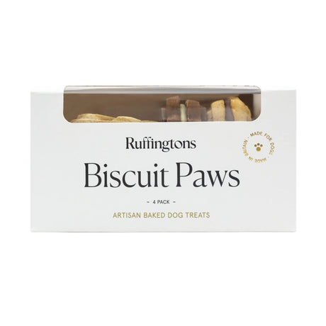 Ruffingtons Biscuit Paws Artisan Dog Treats - 4 Pack x 4, Ruffingtons,