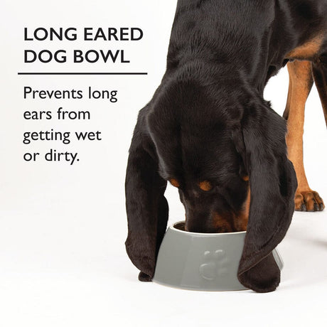 Scruffs Classic Grey Non Tip Long Eared Dog Food & Water Bowl, Scruffs,