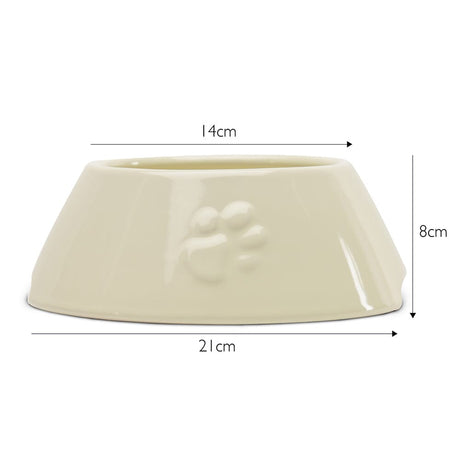 Scruffs Icon Long Eared Dog Food & Water Bowl - Cream, Scruffs,