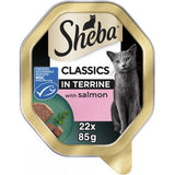 Sheba Classics Adult Cat Food Salmon in Terrine Tray - 22 x 85g, Sheba,