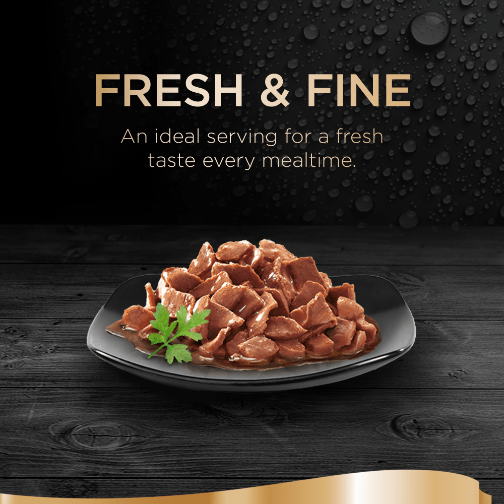 Sheba Fresh & Fine Adult Beef & Chicken in Gravy Pouches - 48 x 50g, Sheba,