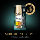 Sheba Fresh & Fine Adult Chicken, Turkey & Duck in Gravy Pouches - 48 x 50g, Sheba,