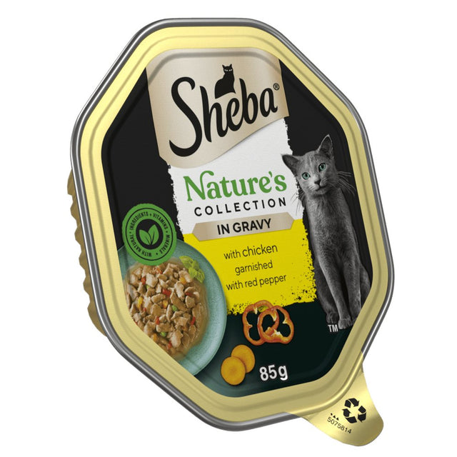 Sheba Nature's Collection Chicken in Gravy Adult Cat Food - 22 x 85g Trays, Sheba,