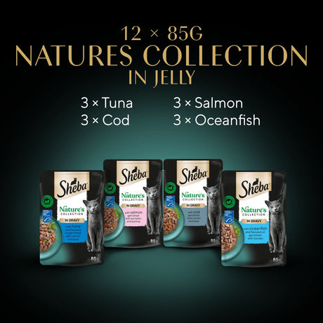 Sheba Nature's Collection Fish Selection in Gravy Pouches - 4x (12x85g), Sheba,