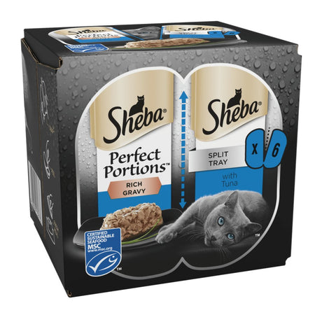 Sheba Perfect Portions Tuna in Gravy Adult Wet Cat Food Trays - 8 x (6x37.5g), Sheba,