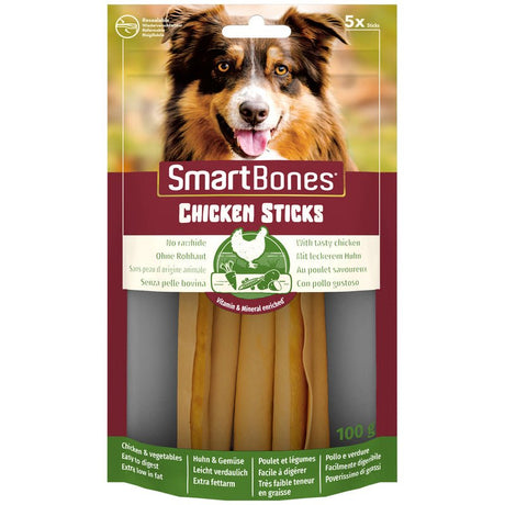 SmartBones Chicken Sticks Dog Treats - 5 Pieces x 16 Bags, SmartBones,