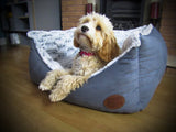 Snug & Cosy Novara Charcoal Rectangle Dog Bed, Snug & Cosy, XXL 106 cm