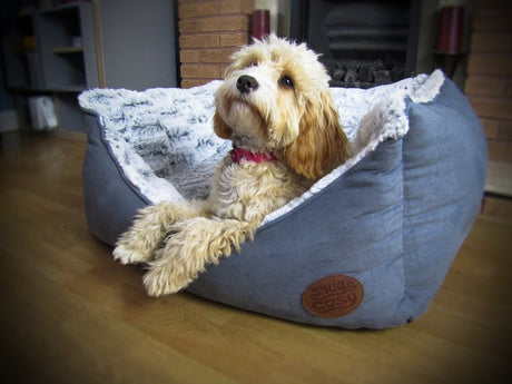 Snug & Cosy Novara Charcoal Rectangle Dog Bed, Snug & Cosy, XXL 106 cm