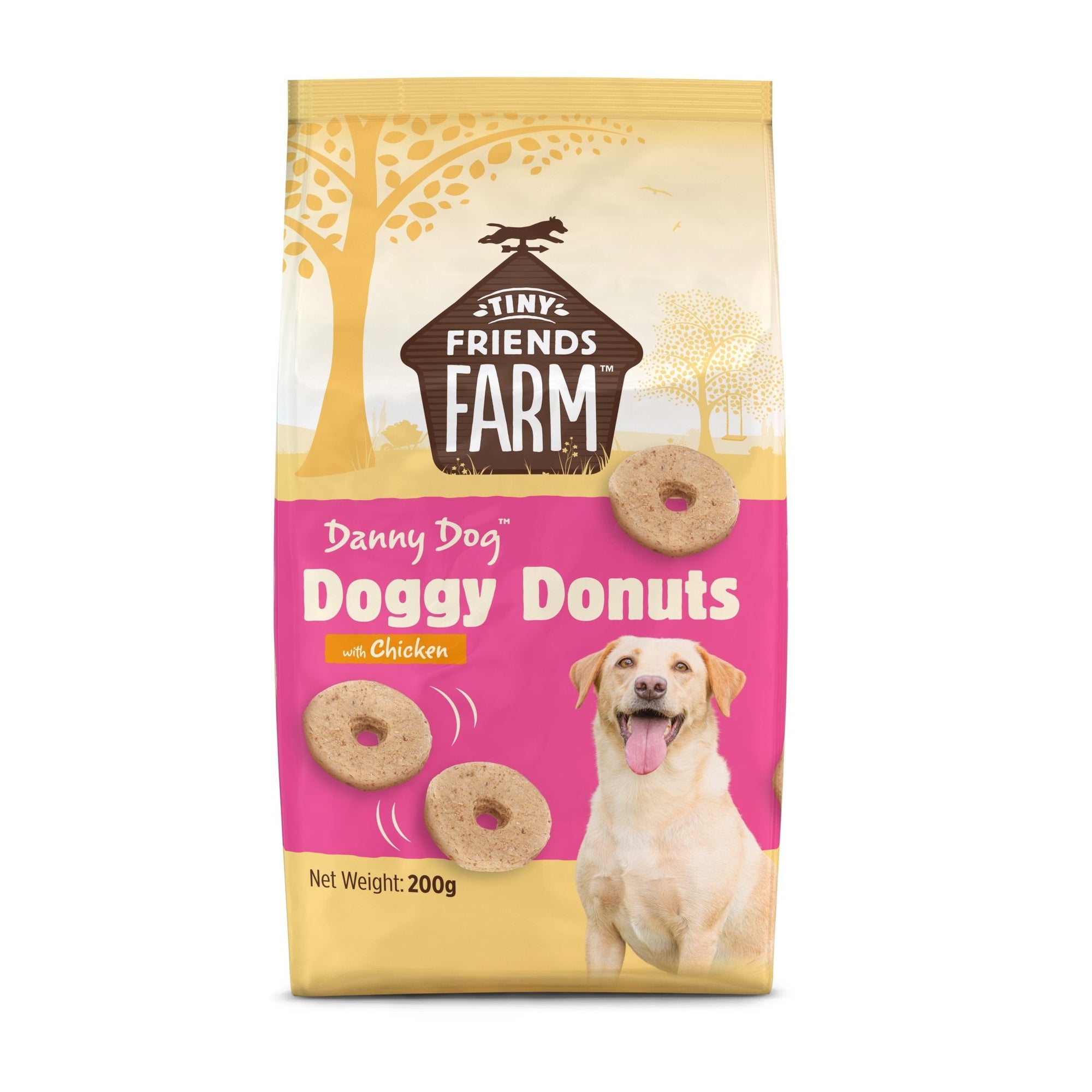 Tiny Friends Farm Danny Dog Doggy Donuts with Chicken Dog Treats 6x200g, Supreme Pet Foods,