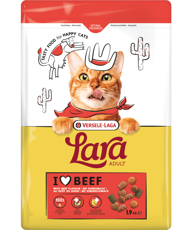 Versele - Laga Lara Adult Cat Beef Flavour Dry Cat Food, Versele Laga, 7.6 kg