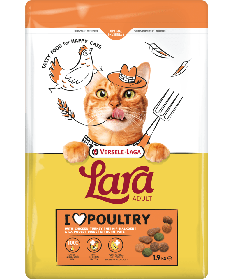 Versele - Laga Lara Adult Turkey & Chicken Dry Cat Food, Versele Laga, 7.6 kg