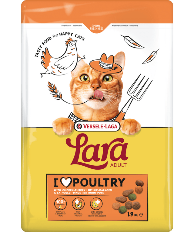 Versele - Laga Lara Adult Turkey & Chicken Dry Cat Food, Versele Laga, 7.6 kg
