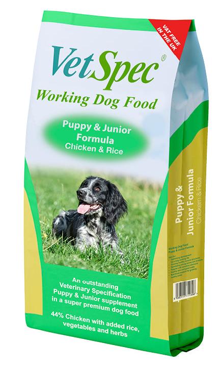 VetSpec Working Puppy & Junior Chicken 15 kg, VetSpec,