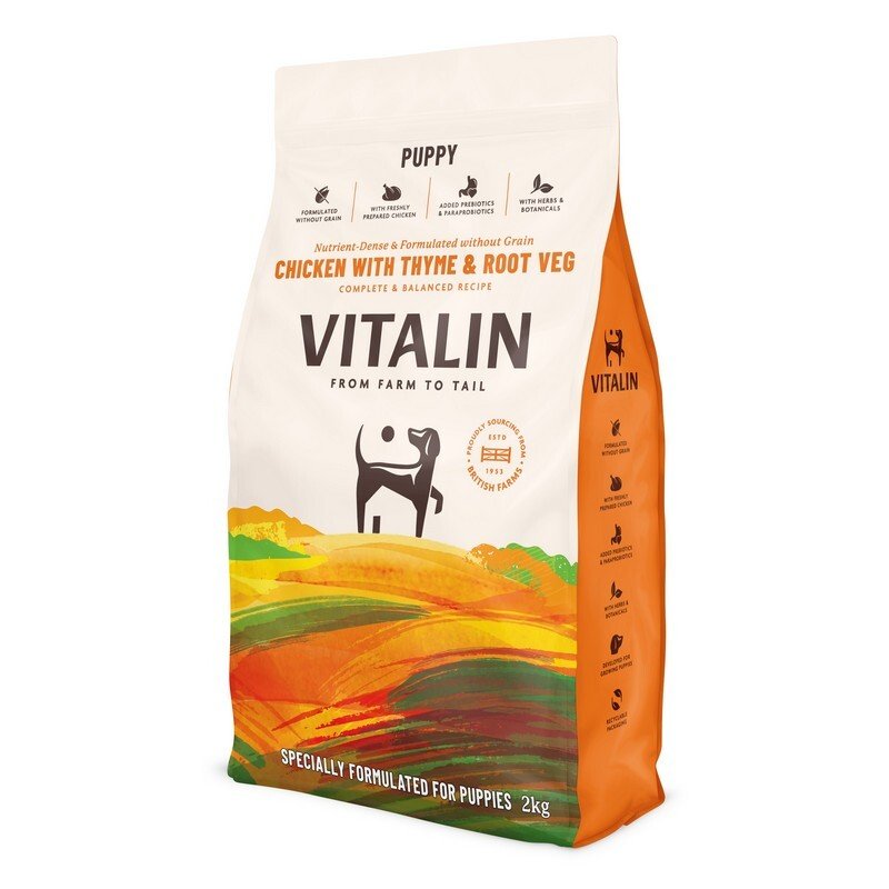 Vitalin Puppy Chicken with Thyme & Root Veg Dry Puppy Food, Vitalin, 8 kg