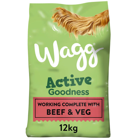 Wagg Active Goodness Beef & Veg Dry Dog Food - 12 kg, Wagg,