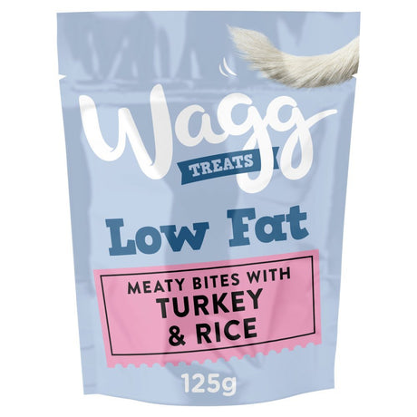 Wagg Low Fat Turkey & Rice Meaty Bites Dog Treats - 7 x 125g, Wagg,