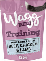 Wagg Mini Bones with Chicken & Beef Dog Training Treats - 7 x 125g, Wagg,