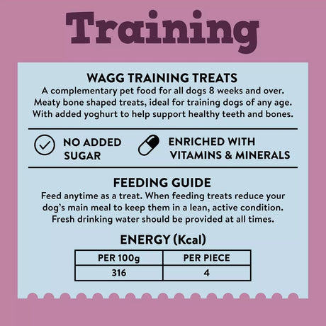 Wagg Mini Bones with Chicken & Beef Dog Training Treats - 7 x 125g, Wagg,