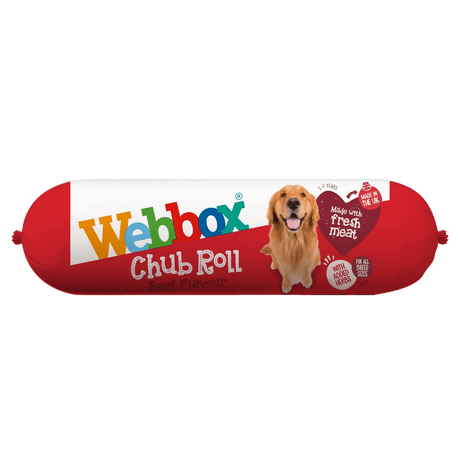 Webbox Beef Chub Roll Wet Dog Food - 15 x 720g, Webbox,