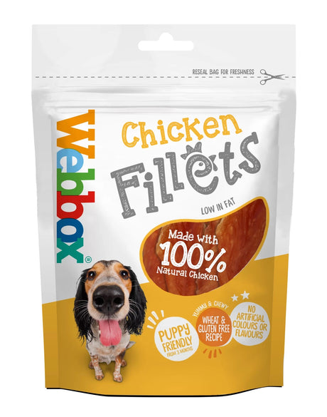 Webbox Chicken Fillets Dog Treats 12x90g, Webbox,