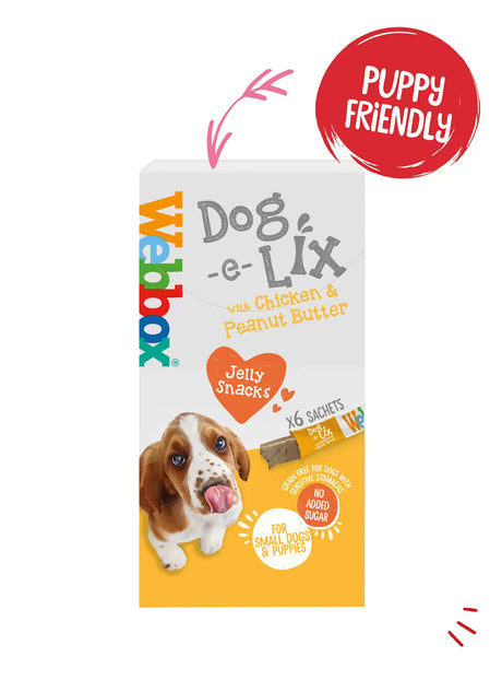 Webbox Dog - e - Lix with Chicken & Peanut Butter Jelly Dog Treat - 11 x 90g Boxes, Webbox,