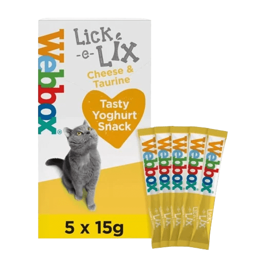 Webbox Lick - e - Lix Cheese & Taurine Cat Treats - 17 Packs of (5x15g), Webbox,