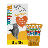 Webbox Lick - e - Lix Chicken Cat Treats - 10 Packs of (5x15g), Webbox,