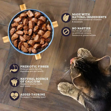 Webbox Naturals Adult Cat Meat Selection in Gravy Pouches - 56 x 100g, Webbox,