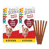 Webbox Tasty Sticks Beef & Rabbit Cat Treats - 12 Packs of 6 Sticks, Webbox,