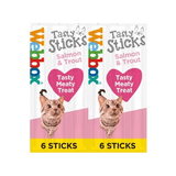 Webbox Tasty Sticks Salmon & Trout Cat Treats - 12 Packs of 6 Sticks, Webbox,