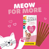 Webbox Tasty Sticks Salmon & Trout Cat Treats - 12 Packs of 6 Sticks, Webbox,