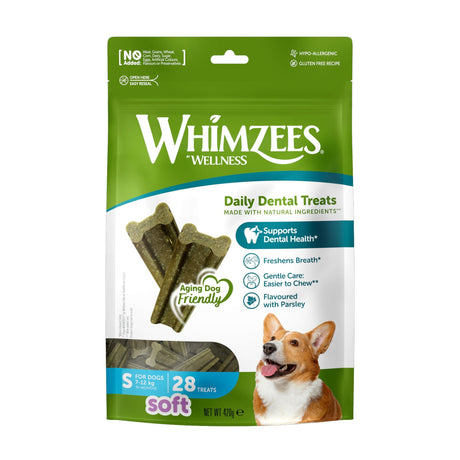 Whimzees Soft Daily Dental Treats, Whimzees, S x 6 Bags