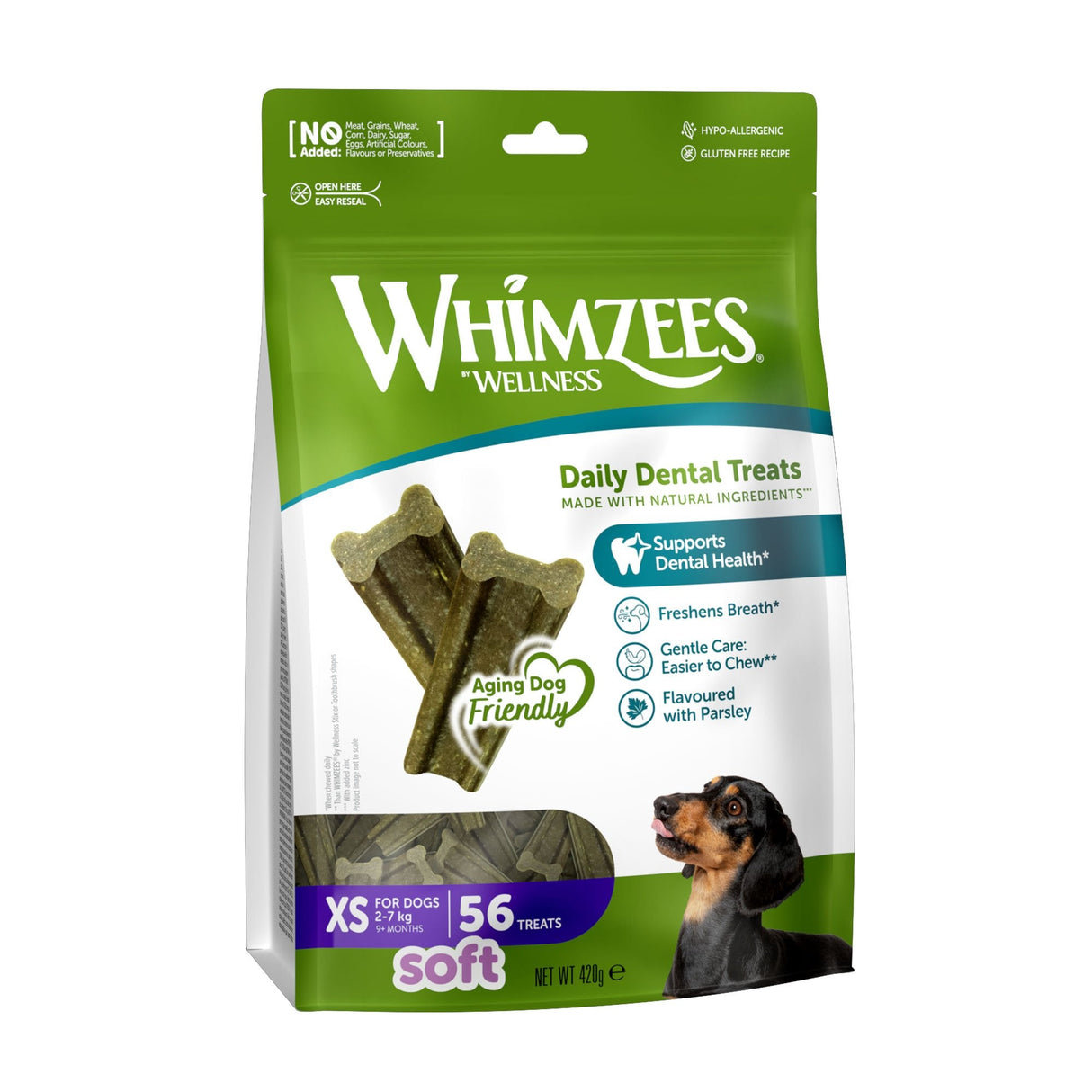 Whimzees Soft Daily Dental Treats, Whimzees, XS x 6 Bags