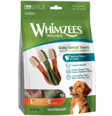 Whimzees Toothbrush Large Dog Treat - 6 x 6 Treat Bag, Whimzees,