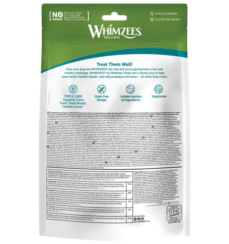 Whimzees Toothbrush Medium Dental Treat - 6 x 12 Treat Bag, Whimzees,