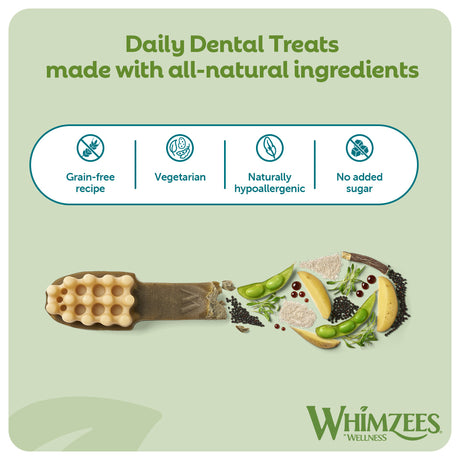 Whimzees Extra Large Dog Toothbrush Chew - 18 Treat Box