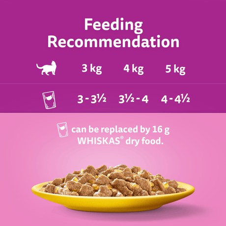 Whiskas 1+ Chicken in Jelly Pouches Adult Wet Cat Food - 28 x 85g, Whiskas,