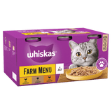 Whiskas 1+ Farm Menu in Jelly Tins Adult Wet Cat Food - 24 x 400g, Whiskas,