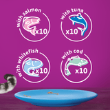 Whiskas 1+ Fish Favourites in Jelly Adult Wet Cat Food Pouches, Whiskas, 40 x 85g