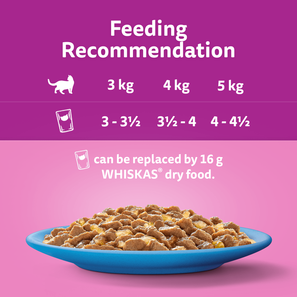 Whiskas 1+ Fish Favourites in Jelly Adult Wet Cat Food Pouches, Whiskas, 80 x 85g