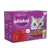 Whiskas 1+ Meaty Meals in Jelly Adult Wet Cat Food Pouches - 48 x 85g, Whiskas,