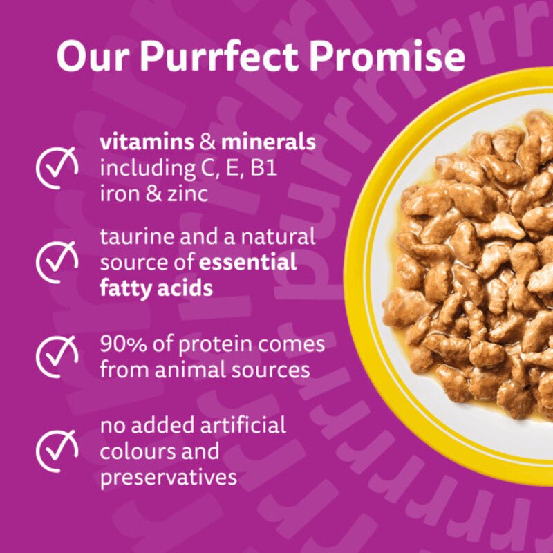 Whiskas 1+ Poultry Feasts Adult Wet Cat Food Pouches in Gravy - 48 x 85g, Whiskas,