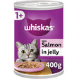 Whiskas 1+ Salmon in Jelly Tins Adult Wet Cat Food - 12 x 400g, Whiskas,