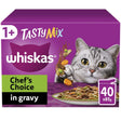 Whiskas Adult 1+ Tasty Mix Chefs Choice Pouches in Gravy, Whiskas, 40 x 85g