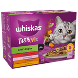 Whiskas Adult 1+ Tasty Mix Chefs Choice Pouches in Gravy, Whiskas, 48 x 85g