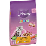 Whiskas Cat Dry with Chicken 2 - 12 Months Kitten Food, Whiskas, 7 kg